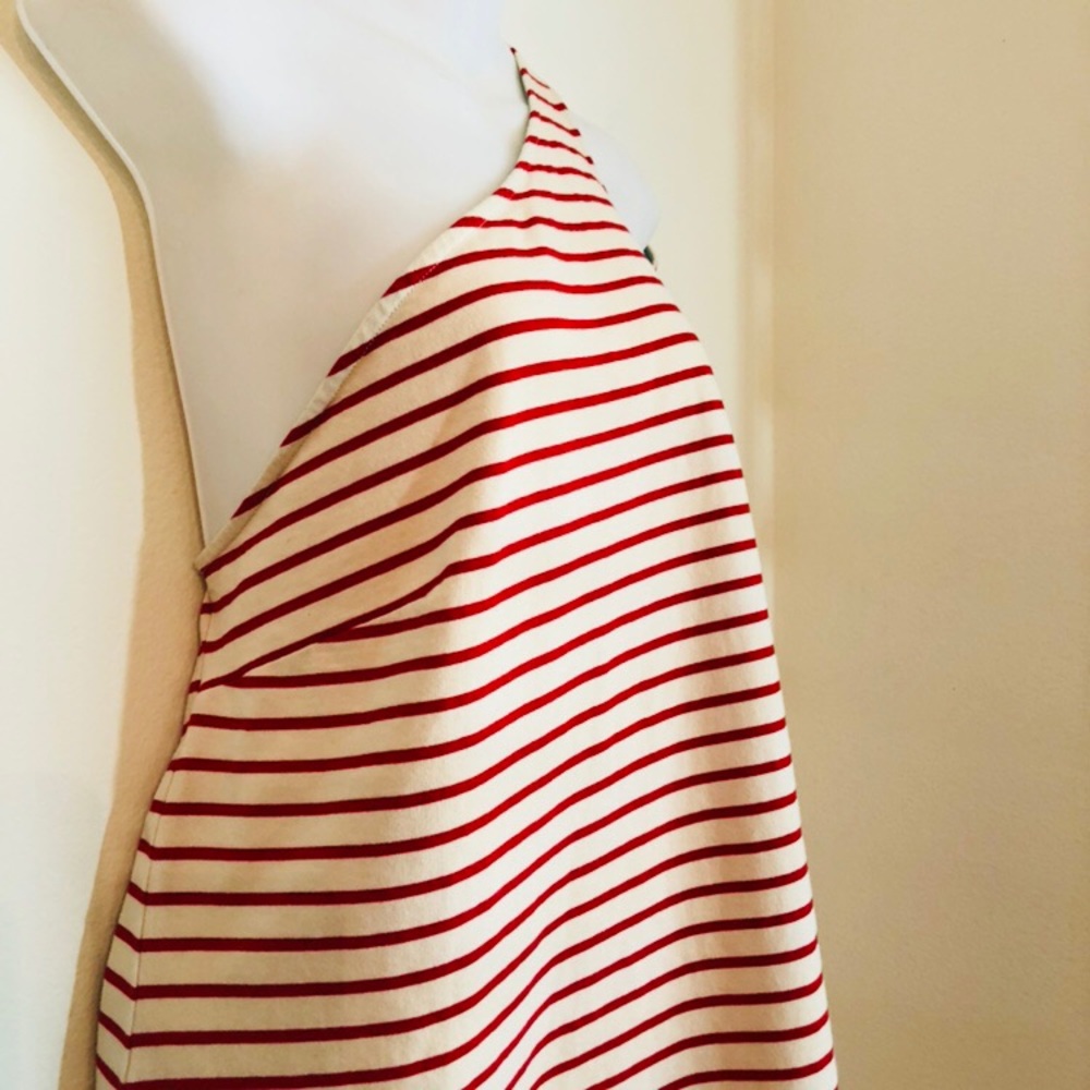 Maeve | Marketa . red stripped one shoulder dress - Picture 3 of 8